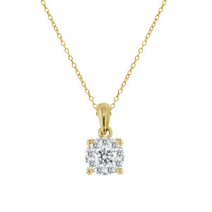 18KT 0.25 CT Small Round Shape Pendant 18KT 0.25 CT Small Round Shape Pendant