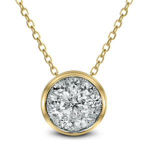 18KT 0.50 CT Diamond Round Shape Pendant 18KT 0.50 CT Diamond Round Shape Pendant