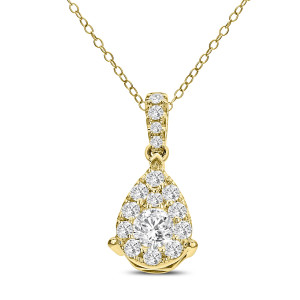 18KT 0.50 CT Diamond Tear Drop Shape Pendant 18KT 0.50 CT Diamond Tear Drop Shape Pendant