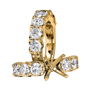 18KT 4.22 CT Diamond Semi-mount Solitaire Ring Set 18KT 4.22 CT Diamond Semi-mount Solitaire Ring Set