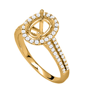 18KT 0.35 CT Diamond Semi-Mount Ring 18KT 0.35 CT Diamond Semi-Mount Ring