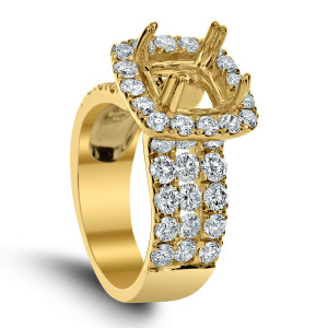 18KT 4.28 CT Diamond SemiMount Solitaire Ring 18KT 4.28 CT Diamond SemiMount Solitaire Ring
