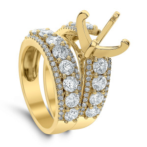 18KT 2.90 CT Semi-Mount Solitaire Diamond Ring Set 18KT 2.90 CT Semi-Mount Solitaire Diamond Ring Set