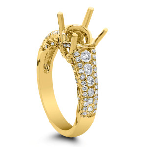 18KT 0.68 CT Diamond Semi Mount Set Round Ring 18KT 0.68 CT Diamond Semi Mount Set Round Ring