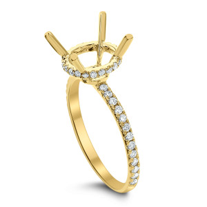 18KT 0.35 CT Diamond Semi-Mount Round Cut Ring 18KT 0.35 CT Diamond Semi-Mount Round Cut Ring