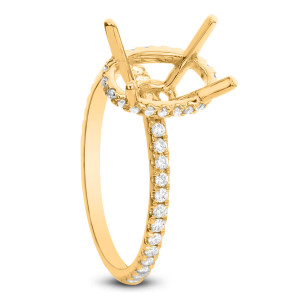 18KT 0.35 CT Diamond Semi Mount Oval Cut Ring 18KT 0.35 CT Diamond Semi Mount Oval Cut Ring