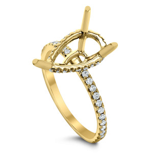 18KT 0.32 CT Diamond Semi mount Pear cut Ring 18KT 0.32 CT Diamond Semi mount Pear cut Ring