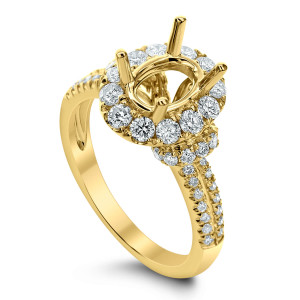 18KT 1.68 CT Diamond Semi Mount Oval Ring 18KT 1.68 CT Diamond Semi Mount Oval Ring